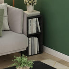 Furinno Fulda Book Shelf, 2-Tier Narrow Bookshelf, Bookcase with 10-in Width Storage Shelf, 9.3 x 9.8 x 21.2, for Living Room