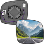 Passenger Side Mirror Replacement for Town Country 2008-2016, Grand Caravan 2008-2020, for RAM CV 2012-2015, Routan 2009-2014 - Right Side Rear View Mirrors Glass with Heated & Blind Spot