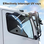 KUST Semi-Truck Side Window Sun Shade - Fits Freightliner Cascadia (All Years) - UV Block & Heat Reduction - with Suction Cup -Mesh Side Window Shades for Long-Haul Drivers