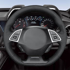 MEWANT Hand Sewn 3D Style Steering Wheel Cover Wrap for Chevrolet Camaro 2017-2022 Steering Wheel Accessories for Chevrolet Camaro 2017-2022