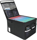 Upgraded 6400°F Fireproof Document File Organizer Box, Fireproof Storage Filing Cabinet with Lock, Portable Office Safe Box f