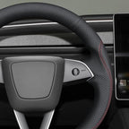 MEWANT DIY Stitching Steering Wheel Cover Wrap for Tesla Model 3 Highland 2023-2025/Model Y 2025 Highland for Tesla Model 3/Model Y Accessories(3D Style)