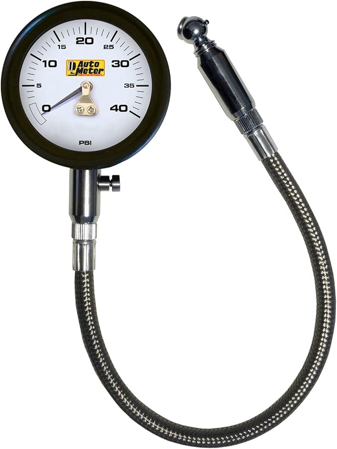 Auto Meter (2162) 0-40 PSI Analog Tire Pressure Gauge