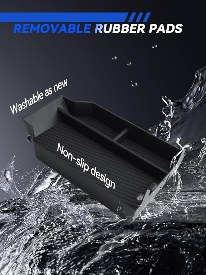 for Model 3 Center Console Organizer Armrest Tray Middle Storage Box Insert Container Durable ABS Plastic Accessories 2024 2025