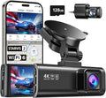 REDTIGER 4K Dash Cam Front Rear, STARVIS 2 Sensor, Free Card Included, 5.8GHz WiFi-20MB/s Fast Download, Dash Camera for Cars