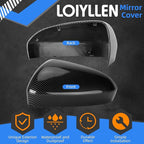 Driver Side Mirror Cover Replacement for Ford Fusion 2013 2014 2015 2016 2017 2018 2019 2020 2021 2022 - Left Side Mirror Covers, Rear View Mirror Cap Accessories Carbon Fibre, Without Lamp