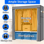 1PC Multifunctional Simple Wardrobe, Fabric Cabinet, organizing Cabinet, Metal Frame, Steel Pipe Reinforcement, Portable and 