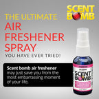 Scent Bomb Air Freshener Spray, Long-Lasting Odor Eliminator - Effective Deodorizer for Home & Car, Fresh Room Spray for Kitc