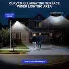 Solar Street Lights, Outdoor Flood Light, Dusk to Dawn, 6500k Dimmable Security Lamps with Remote Control, IP66 Waterproof Solar Powered Parking Lot Lights
