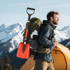 VEVOR Snow Shovel for Driveway, 9 in Foldable Snow Shovel with D-Shaped Handle, 36-40 in Adjustable, Lightweight Aluminum Alloy Snows Removal Tool, Reduce Back Strains for Garden Car Camping