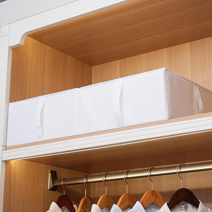 TYEERS Under Bed Storage Containers, Durable Fabric, Washable, Collapsible, Under Bed Storage Bins for Clothes, Blankets, She