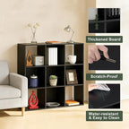 9 Cube Storage Organizer, Reversible Bookcase Shelf, Open Cube Bookshelf, Large Modern Storage for Living Room, Bedroom & Off