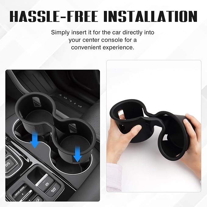 Autorder Car Cup Holder for Honda Pilot 2023-2025/Passport Ridgeline 2024-2025 2026 Accessories Water Cup Holders TPE Durable Cup Holder Insert for Pilot