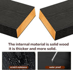 Solid Wood Floating Wall Shelves, Wall Mounted Display Bookshelf for Bedroom, Bathroom, Kitchen, Living Room, Decor Wall,Set 