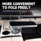 360 Rotating Folding Cup Holder Table, Steering Wheel Tray, Car & Laptop Desk - Car Accessories for Women & Men, Fit Tesla