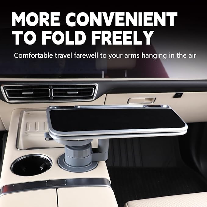 360 Rotating Folding Cup Holder Table, Steering Wheel Tray, Car & Laptop Desk - Car Accessories for Women & Men, Fit Tesla