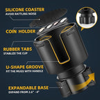 [Upgraded] Car Cup Holder Expander with Coin Organizer, Cup Holder Extender Adapter for Car with Adjustable Base, Fits Yeti, Hydro Flask, Nalgene, Owala, Bottles & Mugs in 2.7"-4.2" (10-46 OZ)