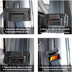 2PCS Tri-Color Car Seatbelt Adjuster for car Universal Car Seat Belt Pads Cover for More Comfortable Driving (A)