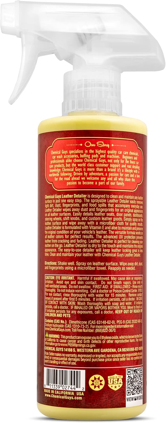 Chemical Guys SPI21616 Leather Quick Detailer for Car Interiors, Furniture, Apparel, Shoes, Sneakers, Boots, and More (Works 