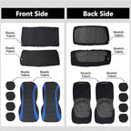 Foneso Car Seat Covers, 100% Breathable with Composite Sponge Inside, Airbag Compatible Universal Fit Accessories Auto for Ca