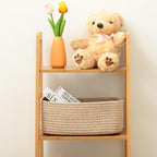 MiniArk Small Storage Baskets for Organizing | Closet Organizer Bins | Shelf Toy Basket | Woven Rope Baskets | Cube Decorativ