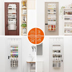 OneDream 5-Tier Over the Door Organizer with Removable Storage Caddy, Baby Clothes Organizer for Nursery, Hanging Behind Door