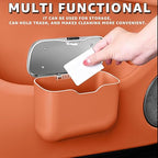 HOLDCY Car Trash Can, Waterproof Multi‑Functional Auto Trash Bin for Door/Console/Seat Back, Universal Vehicle Garbage Can for Car/Truck/SUV Drivers (Orange)