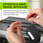 Untethered Ultimate Travel Set: 4 Premium Luggage Straps and 4 Silicone Tags - Secure & Identify Your Bags with Ease (Black +
