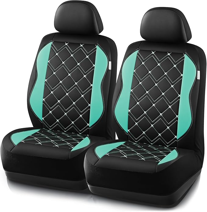Road Comforts Seat Covers, Premium Leather Car Seat Covers Front Seat for Women Girls,Airbag Compatible, Automotive Seat Cove