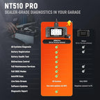 FOXWELL NT510 Pro fit for Porsche OBD2 Scanner with 12V Battery Tester, Full System Diagnostic Bidirectional Control Scanner