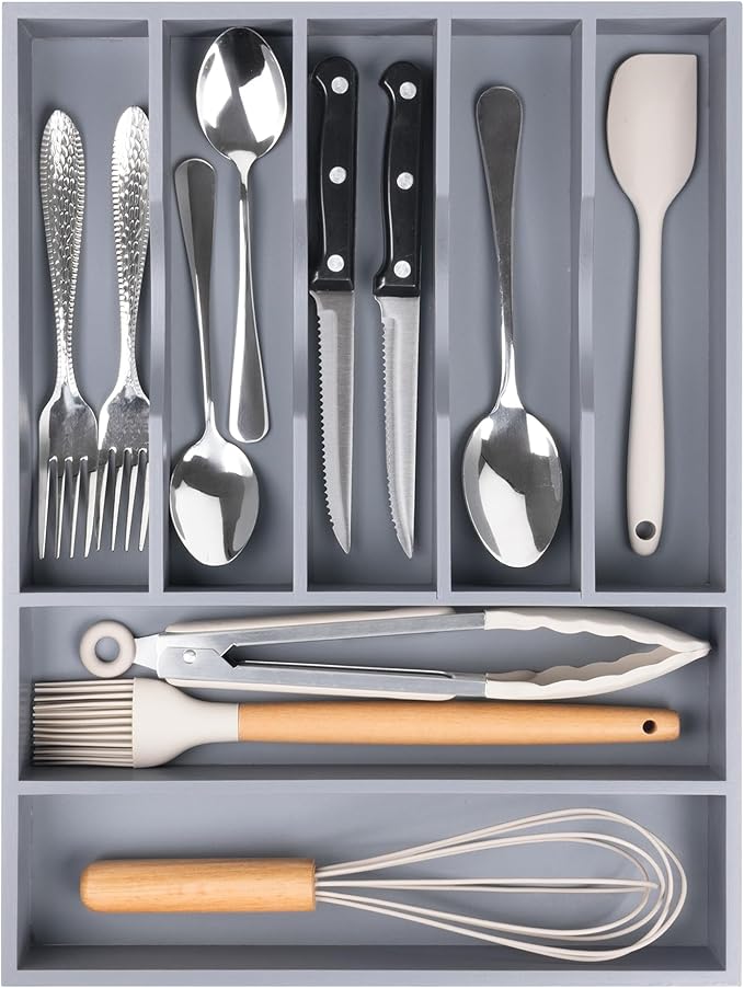 Kitchen Silverware Drawer Organizer and Storage Organizador Small De Cucharas y Tenedores Cubiertos Para Gavetas Cocina Para 