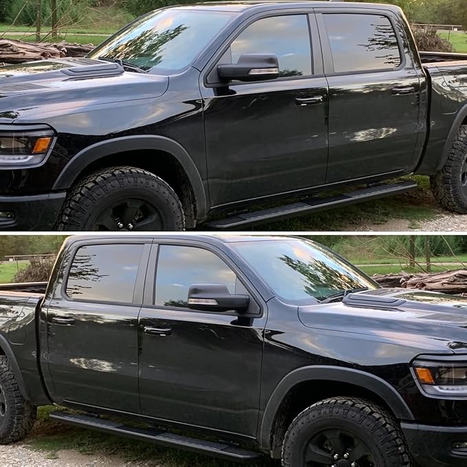 Spec-D Tuning Black Power Fold Heated + LED Signal + Blind Spot Side Mirrors Compatible with 2019-2024 Dodge Ram 1500, Left + Right Pair