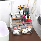 Small Make up Organizers and Storage with 4 Drawers,Clear Skincare Organizers,Cosmetic Storage for Dresser Top Organizer,Bath