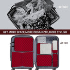 7 Pcs Compression Packing Cubes for Travel, Waterproof Suitcase Luggage Backpack Organizer with Toiletry Bag Travel Essential