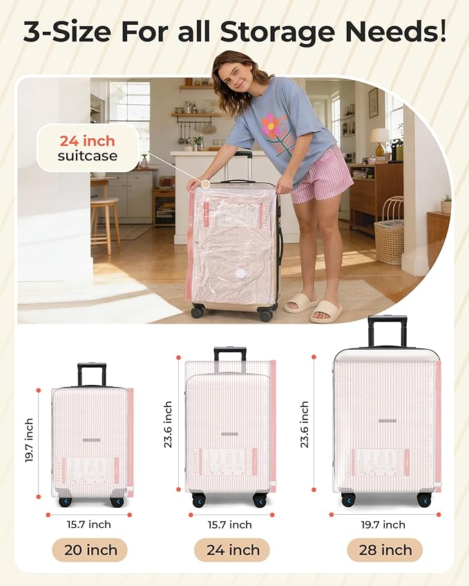 BAGSMART Vacuum Bags for Travel with Rechargeable Air Pump, Portable Space Saver Bags for Travel & Home, Vacuum Compression S