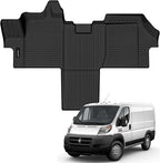 Auxko All Weather Floor Mats for 2018-2025 2026 Ram ProMaster 1500/2500/3500 TPE Rubber Liners Accessory for 2018-2025 2026 Ram ProMaster 1500/2500/3500 Odorless Anti-Slip Mats Black