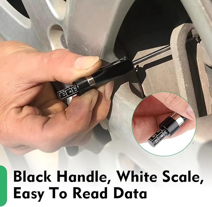 1 PC Car Brake Pad Thickness Gauge with Scale, High Precision Quick-Check Measure Tool, Universal Brake Pad Tester for Intern