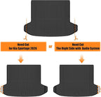 Auxko All Weather Floor Mats Cargo Mat with Backrest Mat for Kia Sportage 2026-2023 Gasoline All Season TPE Accessories Odorless Anti-Slip Floor Liners Trunk Tray with Back Seat Protector
