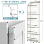 AOODA Clear Over the Door Hat Racks for Baseball Caps, Large Holds up to 72 Caps Hat Storage Organizer for Closet Wall, Deep 