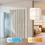 Jilron 100% Blackout Fabric Folding Door Curtain with Magnetic Closure - Accordion Style for Sliding Doors, Closets,Wardrobe 