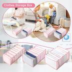3PCS Wardrobe Clothes Organizer - Foldable Closet Drawer Organizer for Clothes, Portable Closet Organizers and Storage Bins, 