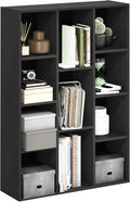 Furinno LUDER Book Shelf, 11-Cube Bookshelf, Reversible Bookcase, 9.4 x 29.1 x 41.7, Easy Assembly, for Living Room, Bedroom,
