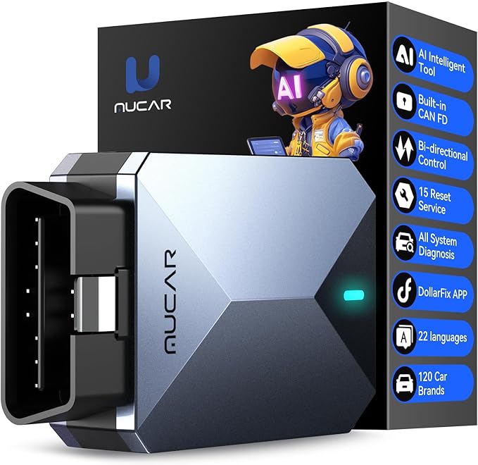 MUCAR AI-Assisted OBD2 Scanner Bluetooth Lifetime Update, BT200 MAX Compatible with ELM327, All System OBD2 Diagnostic Tool