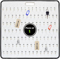 MICRO TEC Masonite Key Holder Wall Mount with 105 Spring-Lock Hooks 32E x 29.5" – Wall Mounted Key Organizer Board with Metal