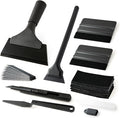 Gomake Vinyl Wrap Tool Window Tint Kit,Car Window Tint Application Kit with Small Rubber Squeegee, Vinyl Squeegee,Shank Gasket Squeegee,Mini Quarter Squeegee for Car Wrapping,Window Tinting, Black