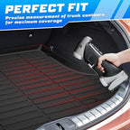 Sunsdrew Trunk Cargo Mat for 2023-2025 2026 Mercedes Benz GLC/GLC 300/GLC 43 AMG (Not for Coupe), Rear Trunk Cargo Liner All Weather Protection GLC Accessories TPE Rubber Raised Edge