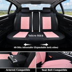 Coverado Car Seat Covers Full Set, Car Seat Protectors Leather Seat Covers for Cars, Automotive Seat Covers Car Accessories U