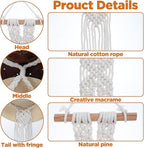 3 PCS Macrame Hat Hangers for Wall, Bohemian Hand Weaving Boho Hat Rack Organizer for Cowboy, Wide Brim, Bowler & Fedora Hats