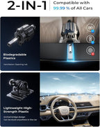 LISEN for 15W MagSafe Car Mount Charger,iPhone Magnetic Wireless Car Charger for iPhone 16 Pro Max Accessories,Car Phone Holder For iPhone 16 15 14 13 12,Samsung with MagSafe Case,Gifts for Men,Sliver