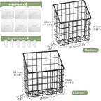 2 Pack Bath Toy Storage Organizer Basket, Large Metal Bathtub Toy Holder, Wall Mounted Hanging Shower Basket, Bath Toy Organi
